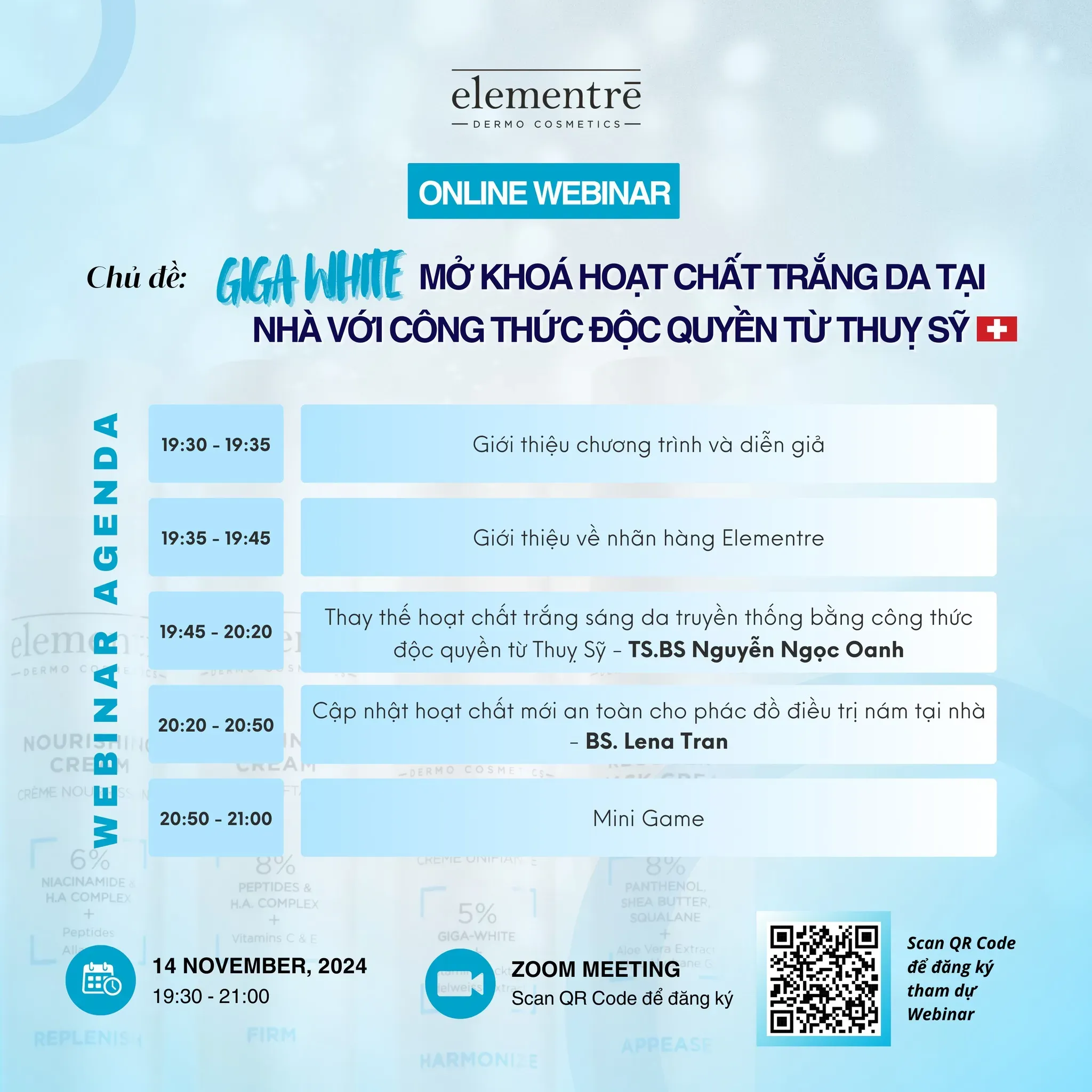 Upcoming Online Webinar: Advancing Brightening & Anti-Aging Skincare with Swiss Cosmeceuticals